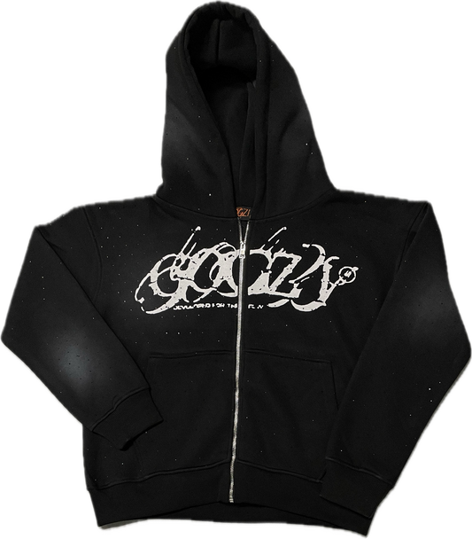 RHINESTONE ZIP UP
