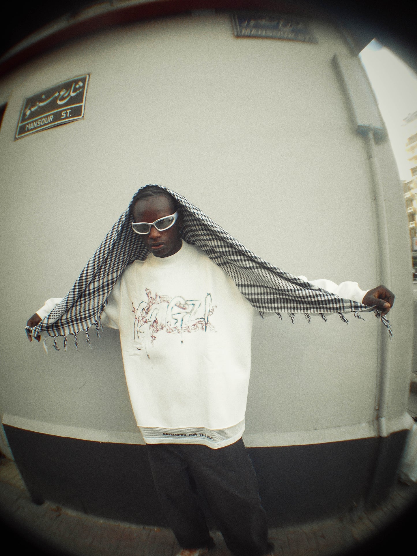 NETTED CREWNECK (WHITE)